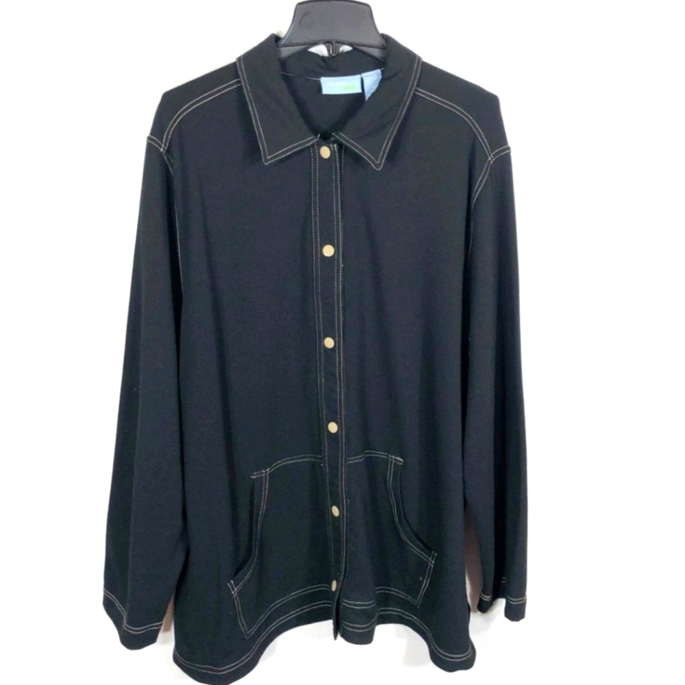 LIZ & ME SPORT PLUS 2X BLK JACKET